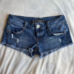 Vintage Y2K indie grunge Almost Famous blue denim low rise shorts size 11